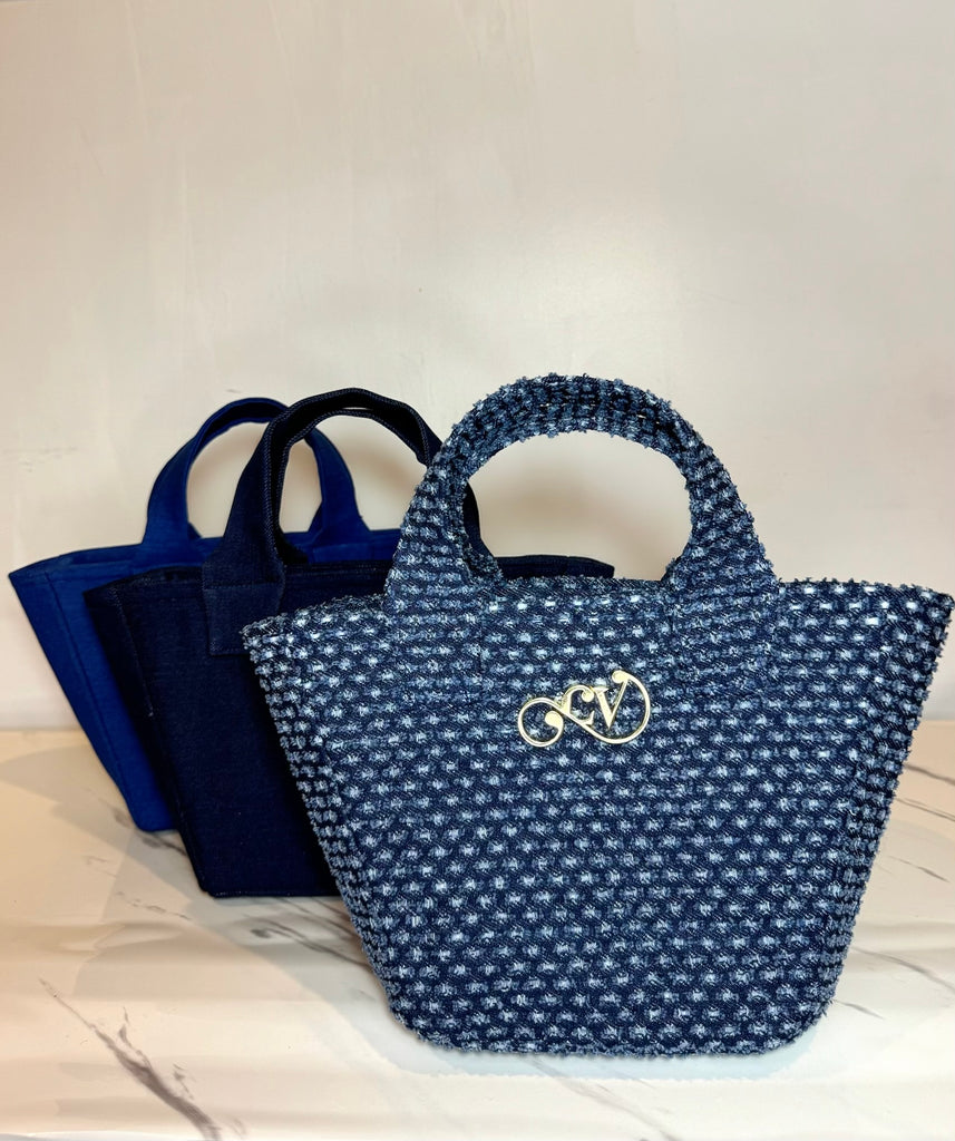 Denim mini tote